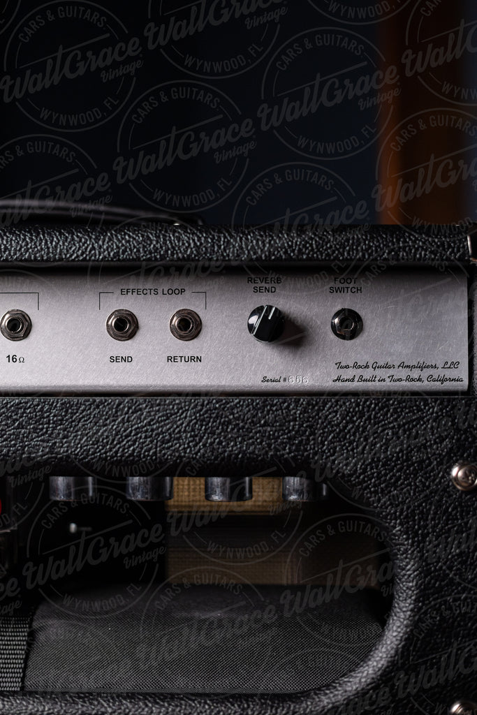 IN STOCK! Two-Rock Bloomfield Drive 100/50w Tube Head and Cabinet - Black Levant, Aged British Style Black & Tan Grill, White Piping, Silver Skirt Knobs