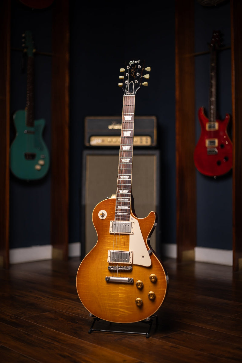 2010 Gibson Custom Shop Burst Brother 1959 Les Paul Reissue Electric Guitar - Tea Burst