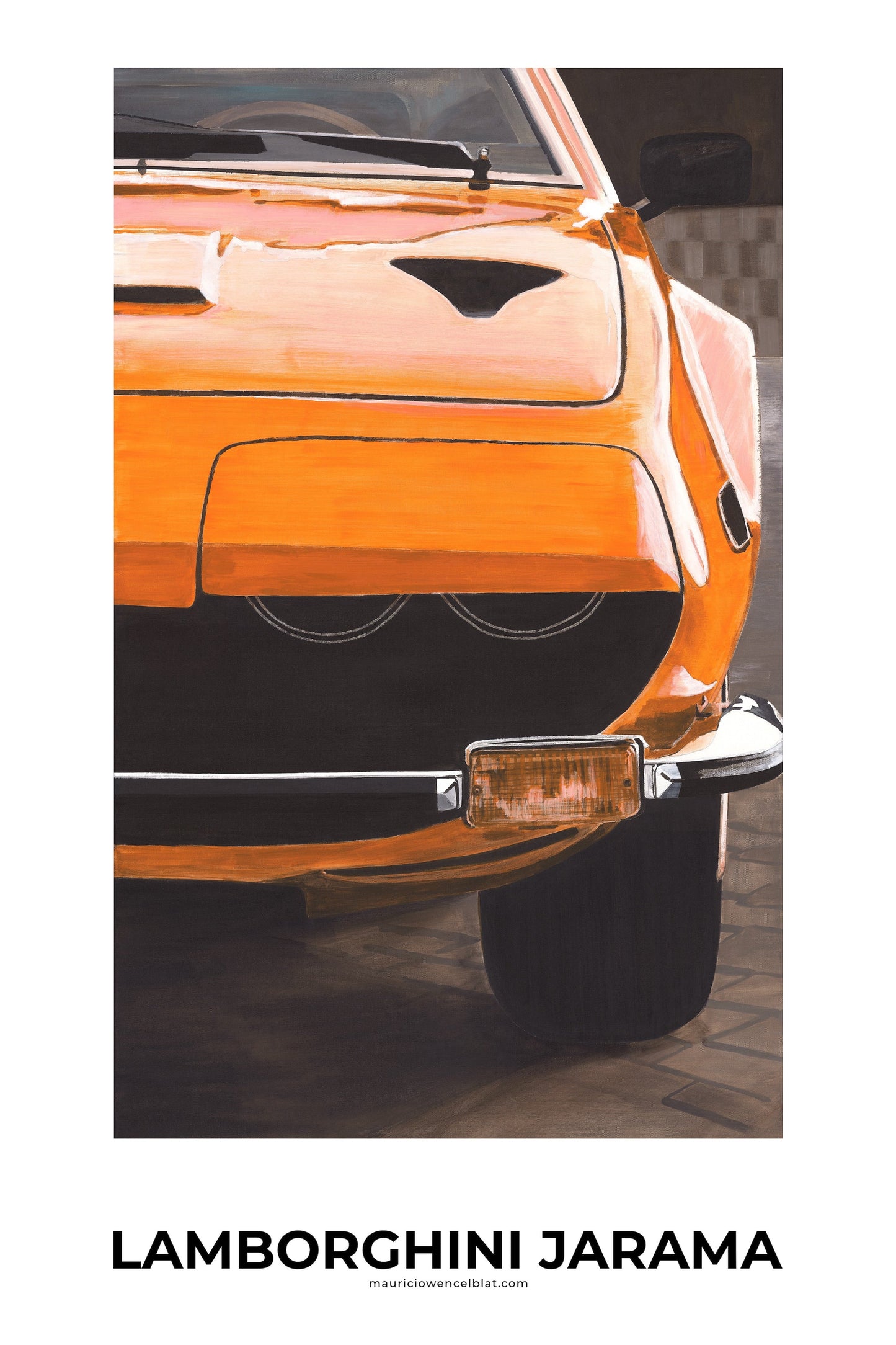 Mauricio Wencelblat Lamborghini Jarama - 26" X 15" Print