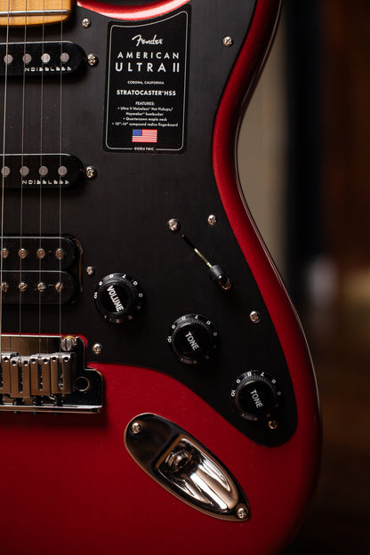 Fender American Ultra II Stratocaster HSS Electric Guitar - Sinister Red