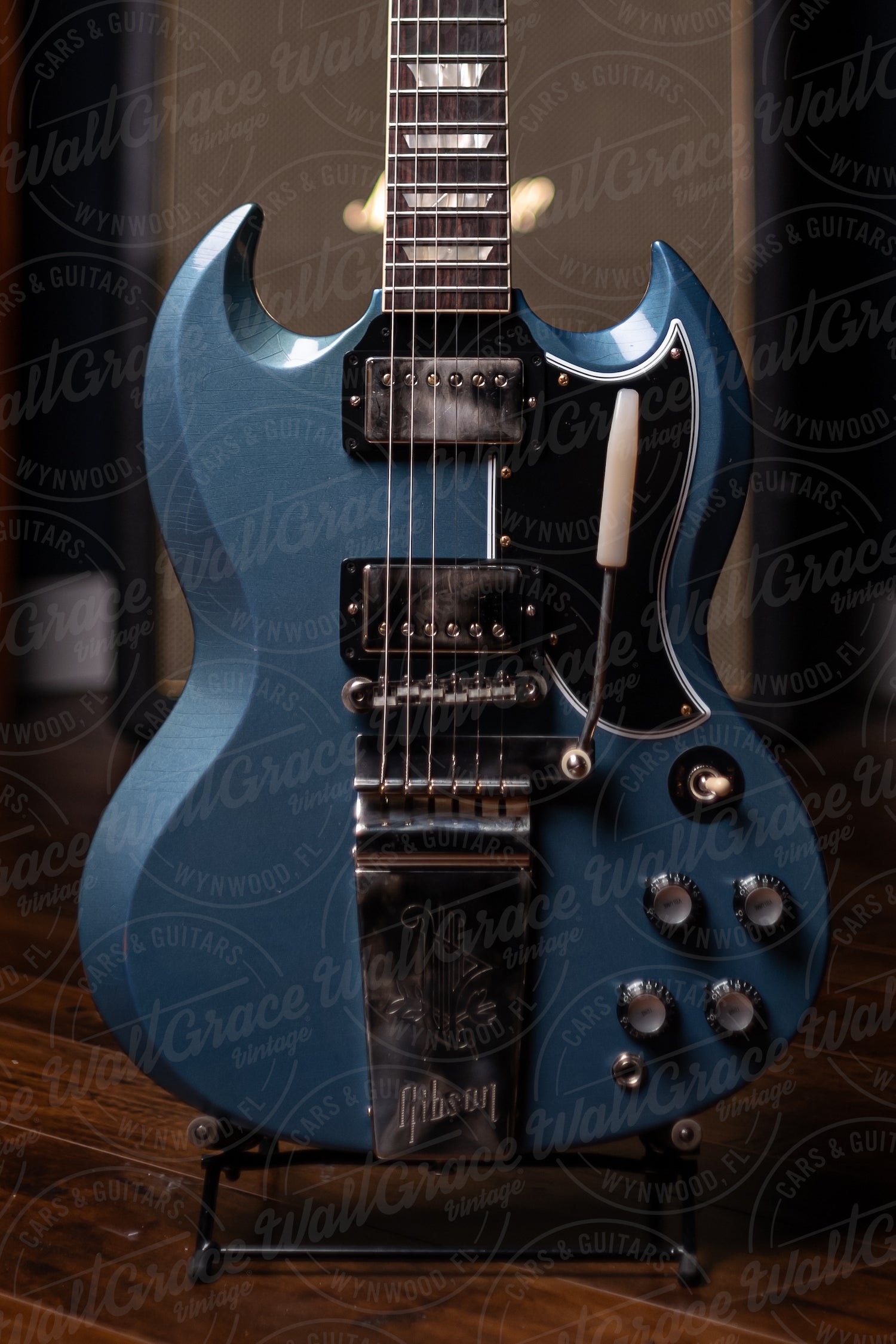 Gibson Custom Shop Murphy Lab 1964 SG Standard Reissue W/ Maestro Light Aged Electric Guitar - Antique Pelham Blue