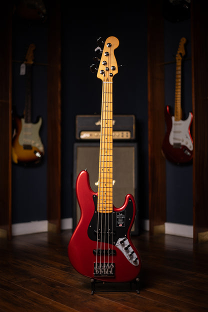 Fender American Ultra II Jazz Bass V Guitar - Sinister Red