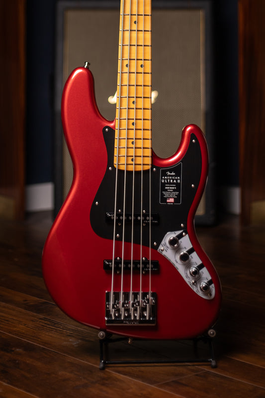 Fender American Ultra II Jazz Bass V Guitar - Sinister Red