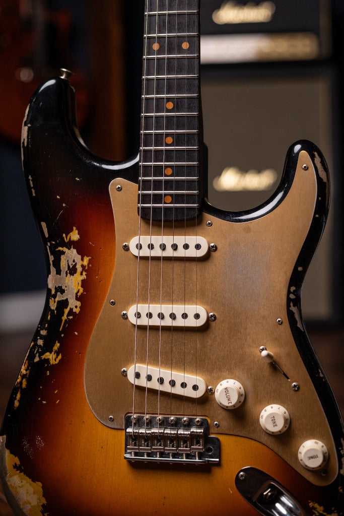 2019 Fender Custom Shop 1959 LTD Edition Stratocaster Heavy Relic Electric Guitar - Sunburst