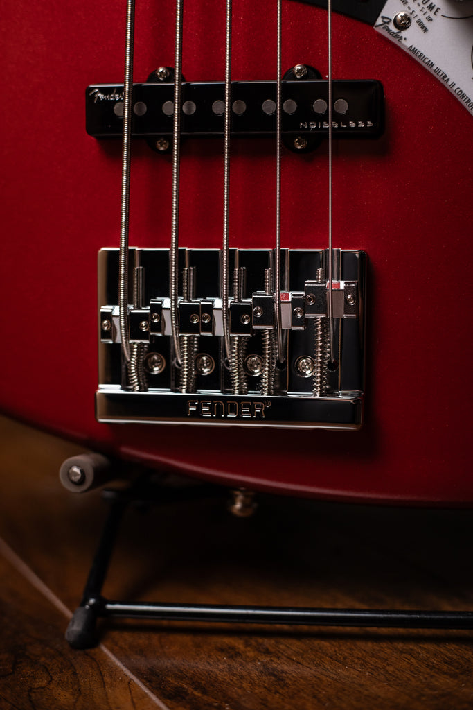 Fender American Ultra II Jazz Bass V Guitar - Sinister Red