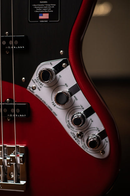 Fender American Ultra II Jazz Bass V Guitar - Sinister Red