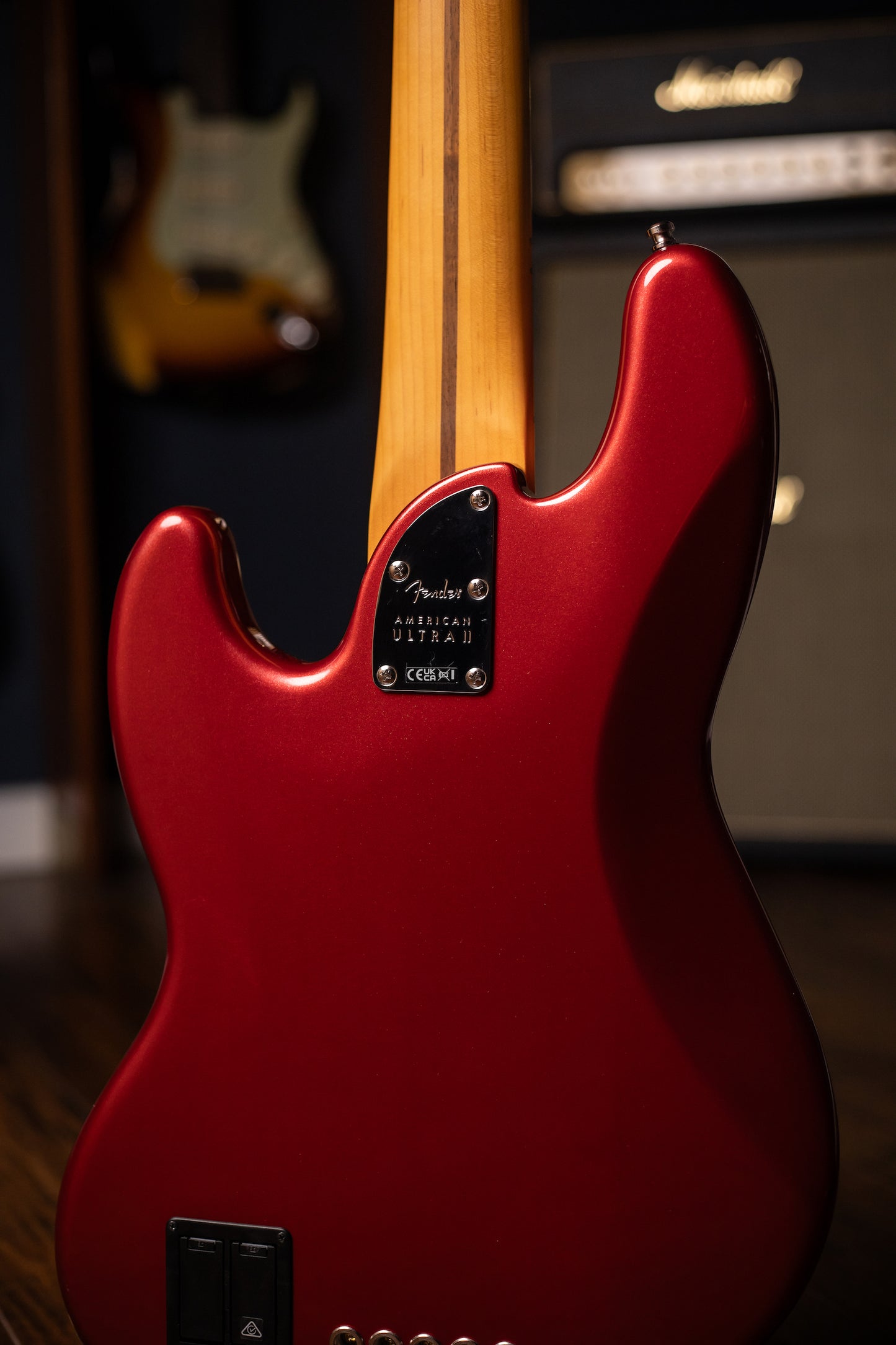 Fender American Ultra II Jazz Bass V Guitar - Sinister Red