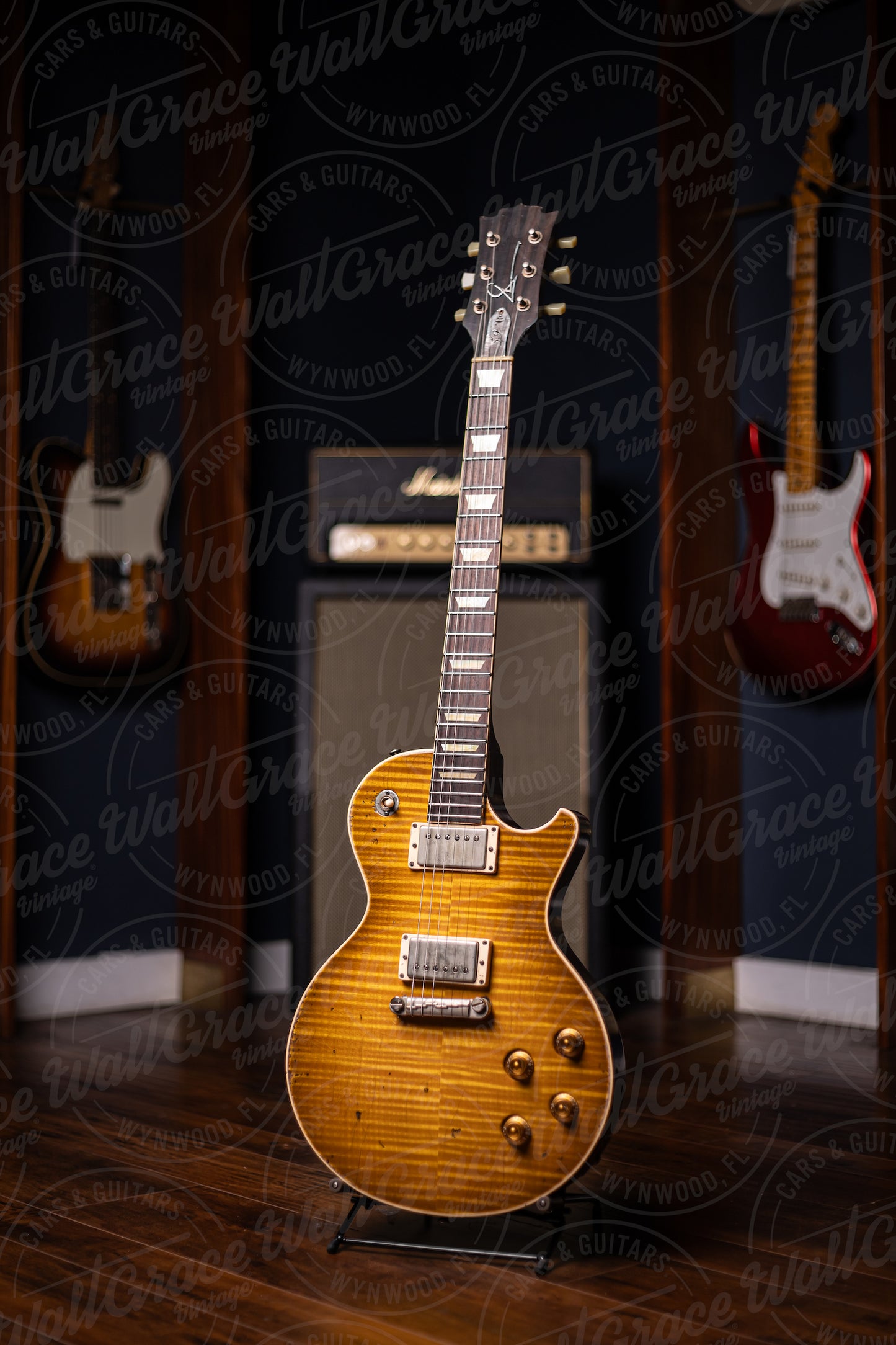 2020 Scala Underdog 5.9 Electric Guitar - Amber Sunburst