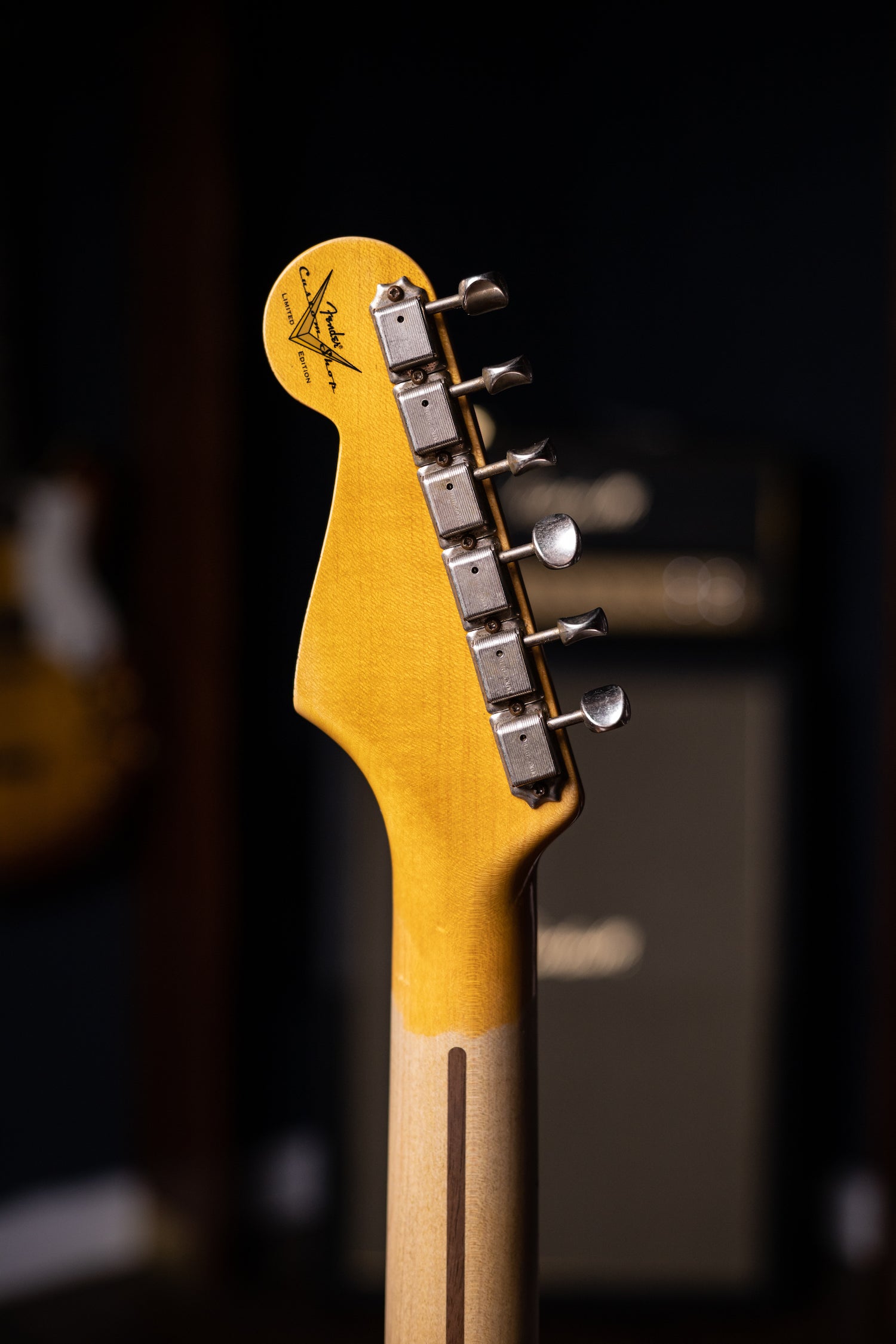2022 Fender Custom Shop Wildwood Custom 1955 Stratocaster Relic Electric Guitar - Aged Black