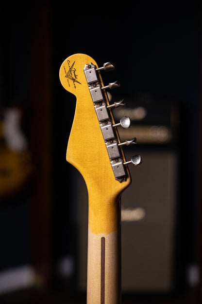 2022 Fender Custom Shop Wildwood Custom 1955 Stratocaster Relic Electric Guitar - Aged Black
