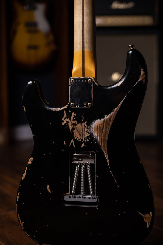 2022 Fender Custom Shop Wildwood Custom 1955 Stratocaster Relic Electric Guitar - Aged Black