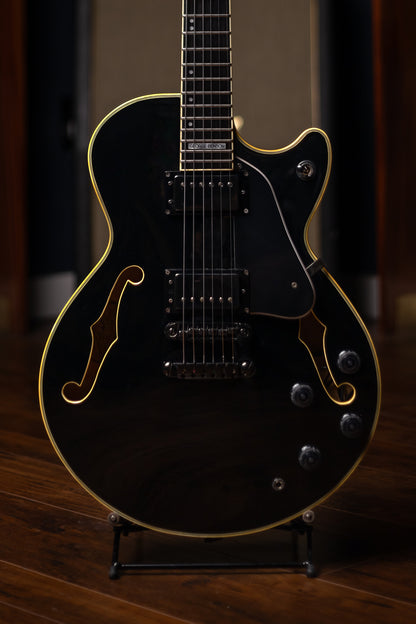 1986 Ibanez George Benson GB-30 Semi Hollow Body Electric Guitar - Black