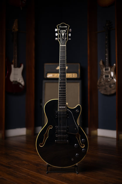 1986 Ibanez George Benson GB-30 Semi Hollow Body Electric Guitar - Black
