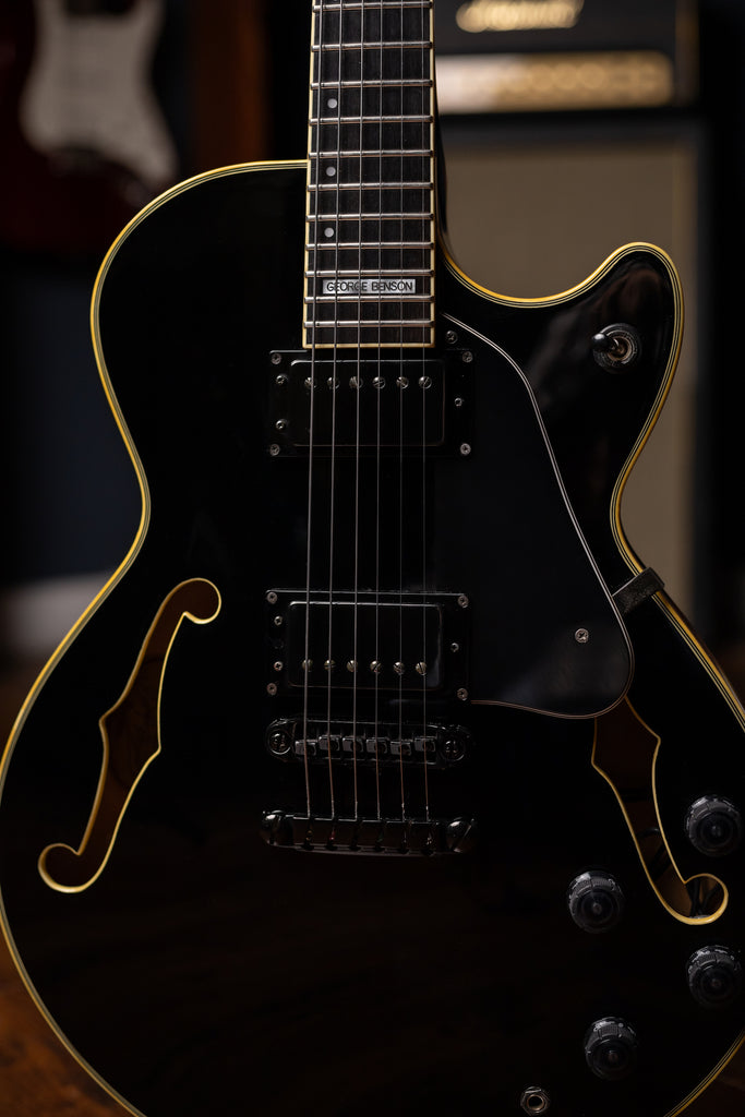 1986 Ibanez George Benson GB-30 Semi Hollow Body Electric Guitar - Black