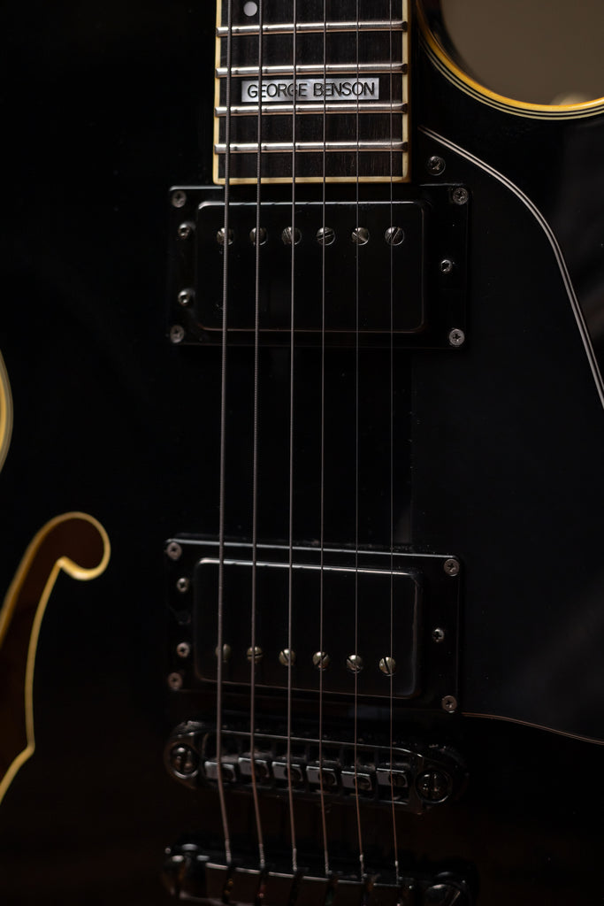 1986 Ibanez George Benson GB-30 Semi Hollow Body Electric Guitar - Black