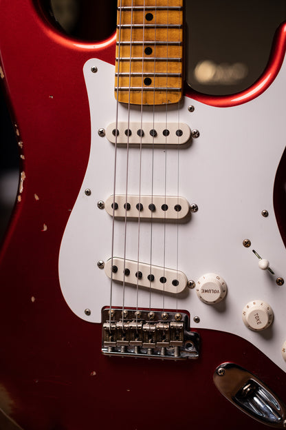 Used 2023 Fender Custom Shop '58 Stratocaster Relic Electric Guitar - Faded Aged Candy Apple Red