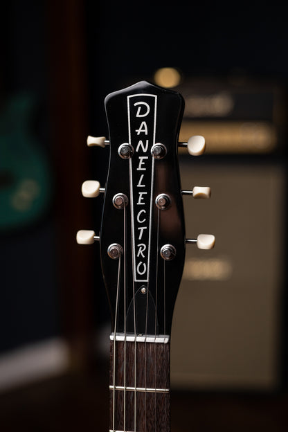 Danelectro PB Special Semi-Hollow Electric Guitar - Black With Black Knobs