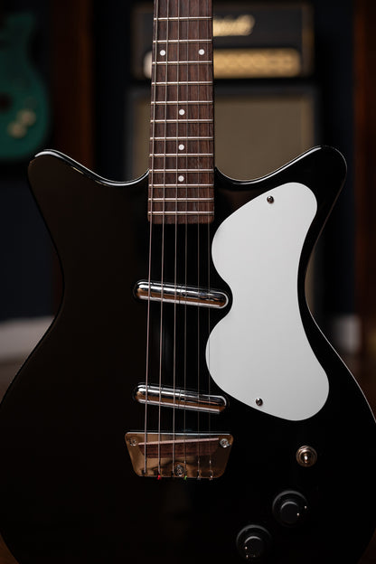 Danelectro PB Special Semi-Hollow Electric Guitar - Black With Black Knobs