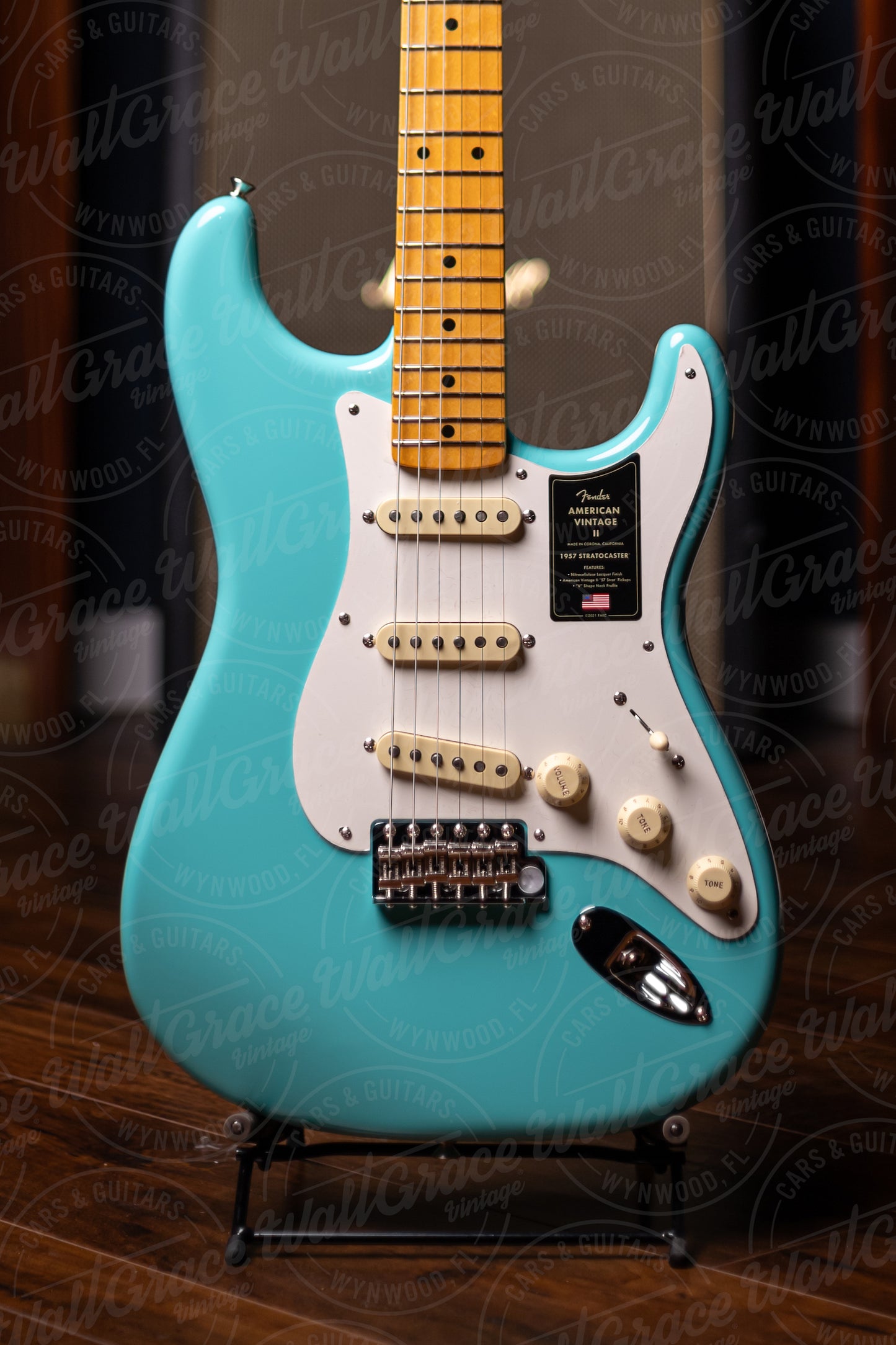 Fender American Vintage II '57 Stratocaster Electric Guitar  - Sea Foam Green