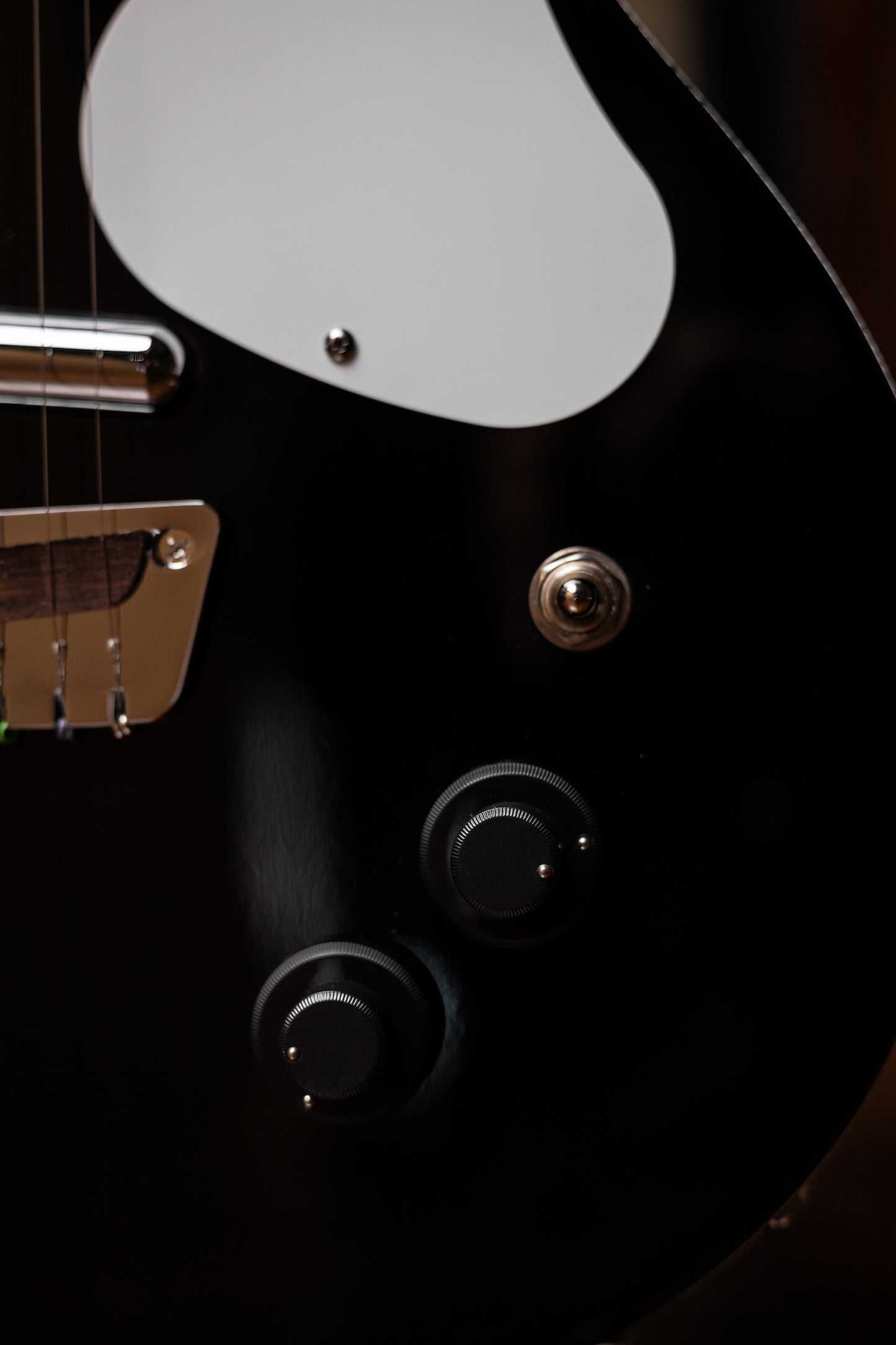 Danelectro PB Special Semi-Hollow Electric Guitar - Black With Black Knobs