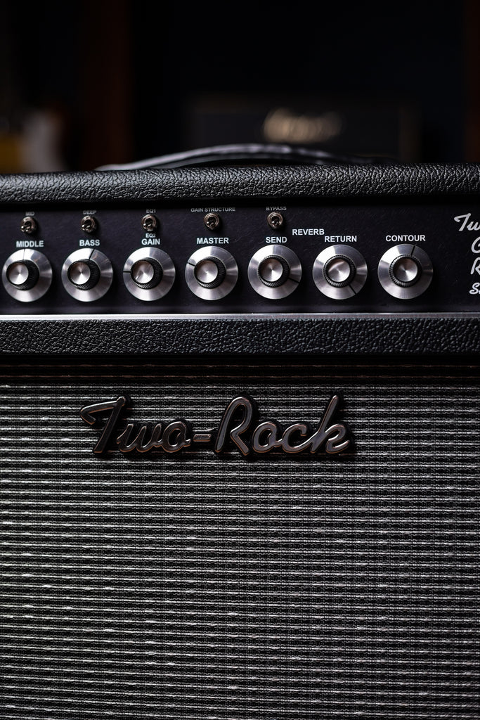 PRE-ORDER! Two-Rock Classic Reverb Signature 40-watt 1x12 Combo - Silver Chassis, Black Bronco, Black Chassis, Silver Thread Cloth, Black Piping, Silver Knobs
