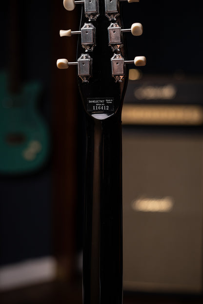 Danelectro PB Special Semi-Hollow Electric Guitar - Black With Black Knobs