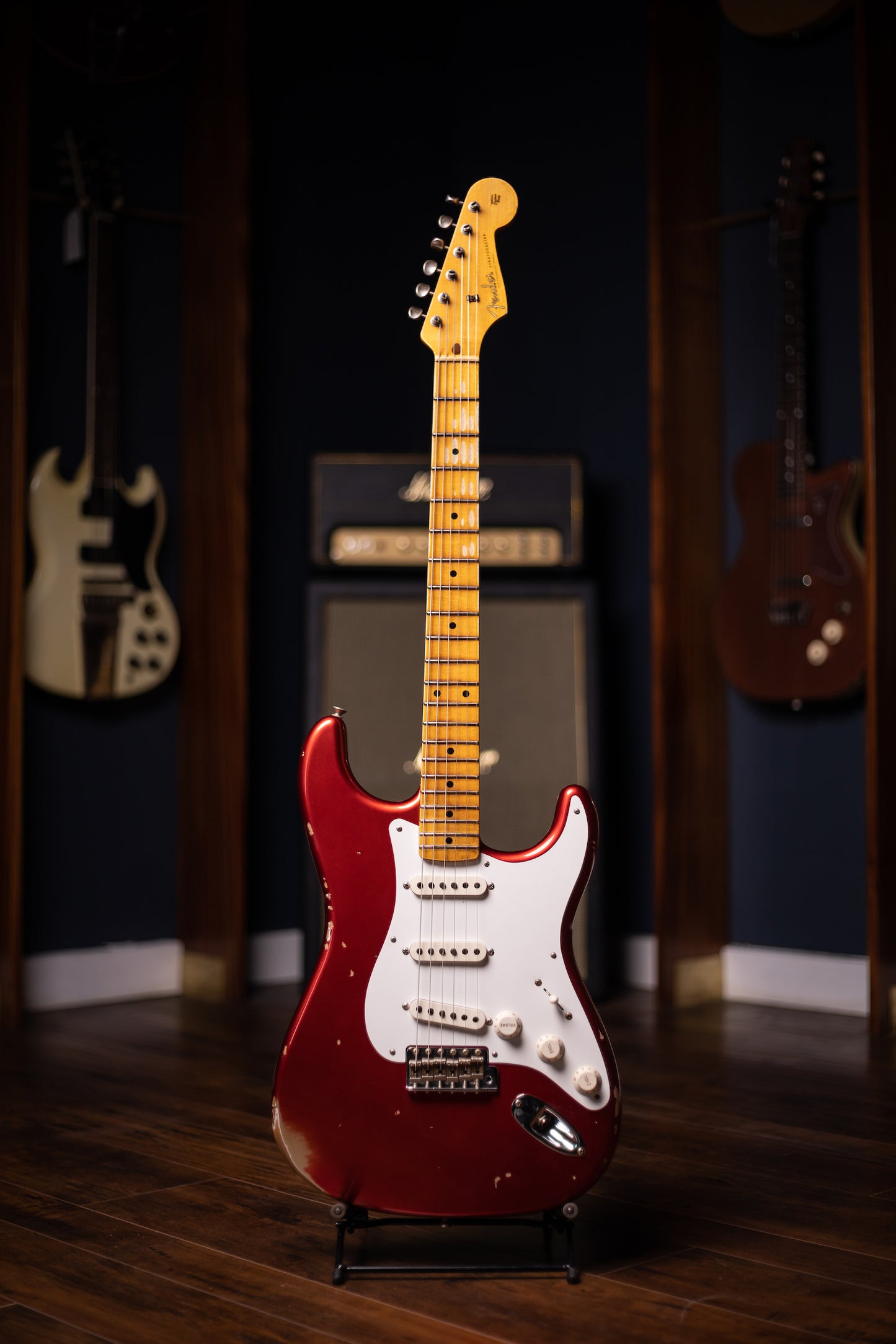 Used 2023 Fender Custom Shop '58 Stratocaster Relic Electric Guitar - Faded Aged Candy Apple Red