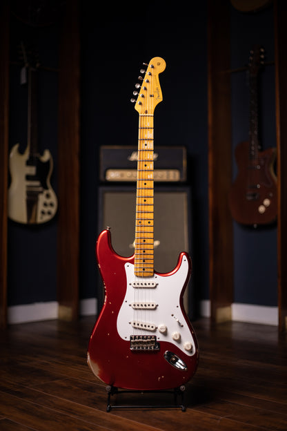 Used 2023 Fender Custom Shop '58 Stratocaster Relic Electric Guitar - Faded Aged Candy Apple Red