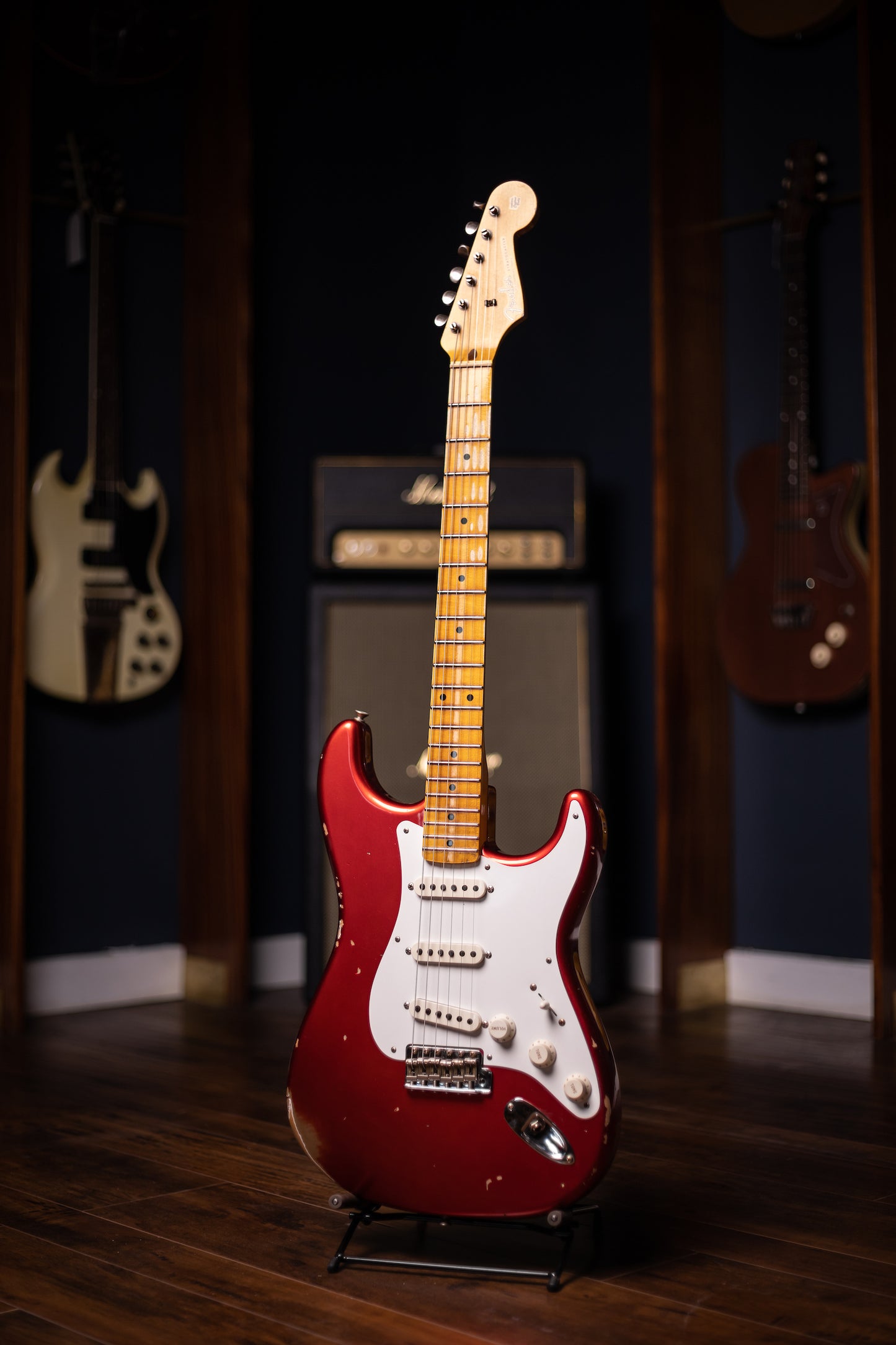 Used 2023 Fender Custom Shop '58 Stratocaster Relic Electric Guitar - Faded Aged Candy Apple Red