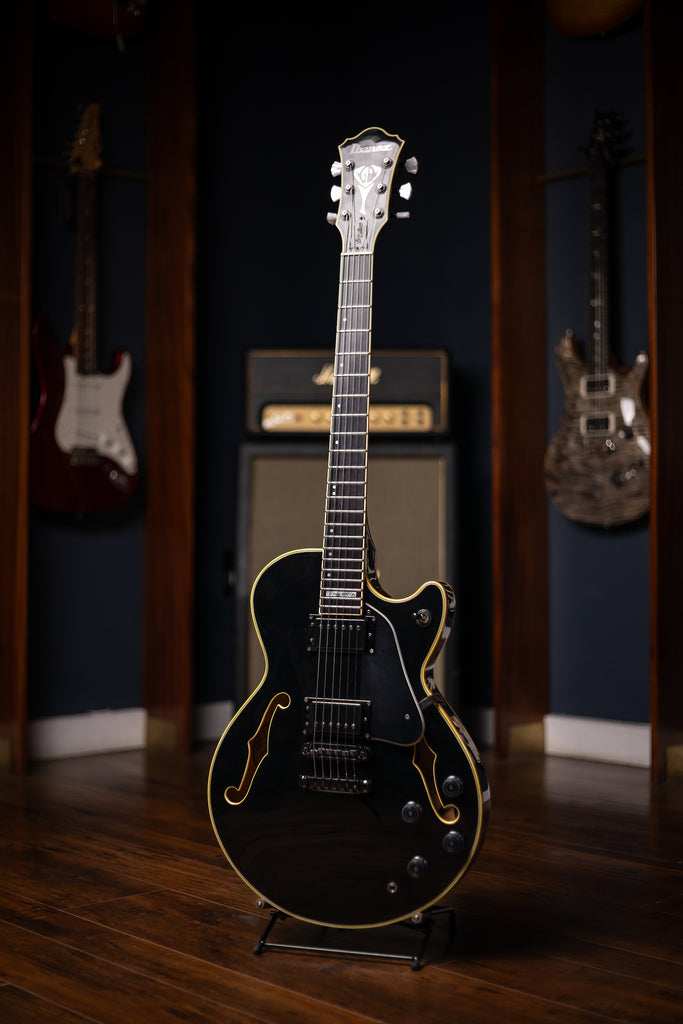 1986 Ibanez George Benson GB-30 Semi Hollow Body Electric Guitar - Black