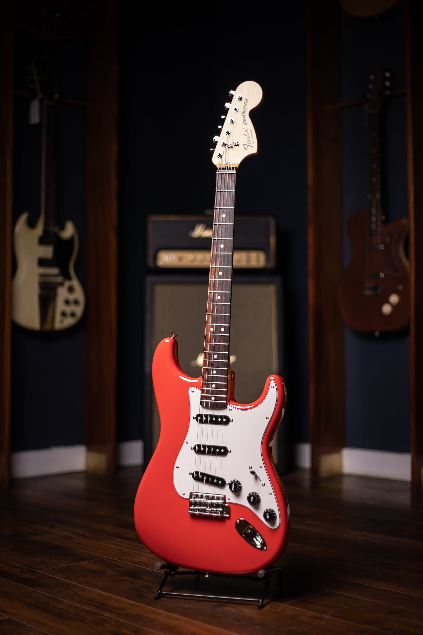 Fender Made in Japan Limited International Color Stratocaster Electric Guitar - Morocco Red