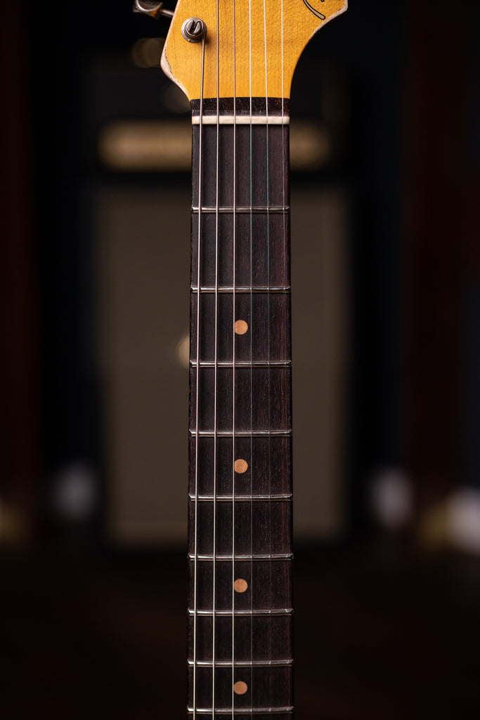 Fender Custom Shop '61 Stratocaster Heavy Relic Electric Guitar - Super Faded Aged Sonic Blue over 3-Color Sunburst