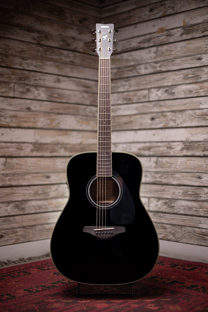 Yamaha FG-TA TransAcoustic Dreadnought Guitar - Black