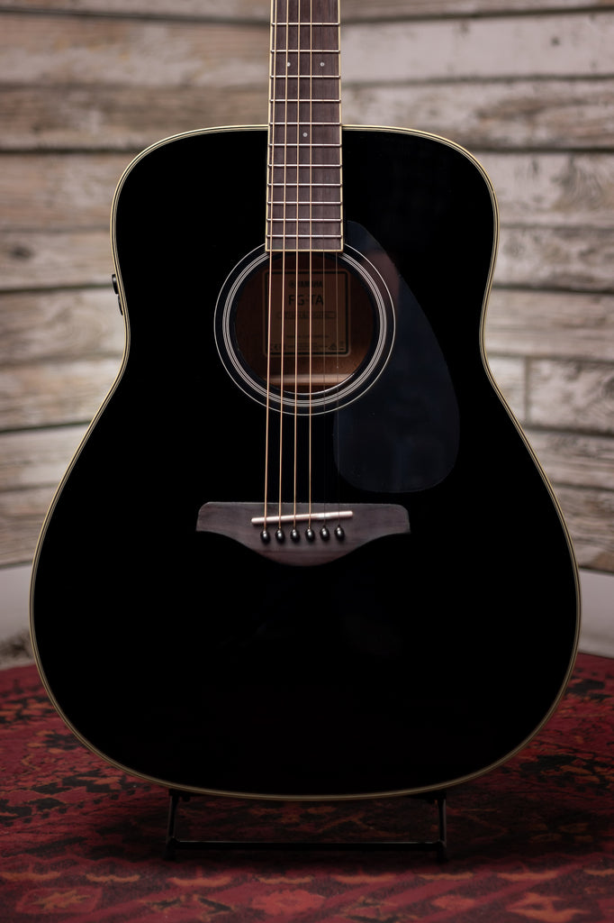 Yamaha FG-TA TransAcoustic Dreadnought Guitar - Black