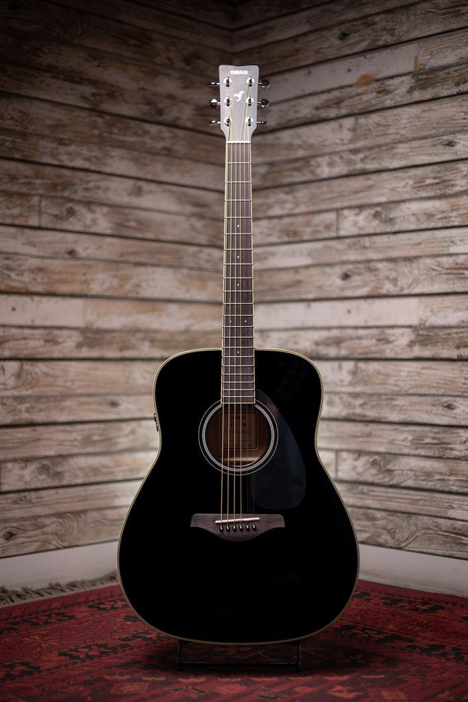 Yamaha FG-TA TransAcoustic Dreadnought Guitar - Black