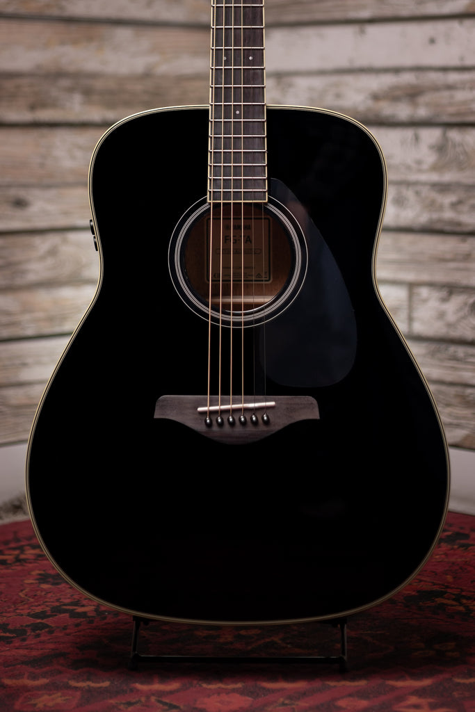 Yamaha FG-TA TransAcoustic Dreadnought Guitar - Black
