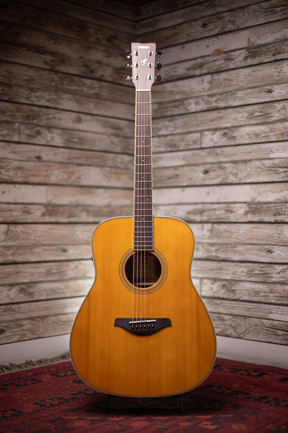 Yamaha FG-TA TransAcoustic Acoustic-Electric Dreadnought Guitar - Vintage Tint
