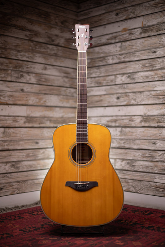 Yamaha FG-TA TransAcoustic Acoustic-Electric Dreadnought Guitar - Vintage Tint
