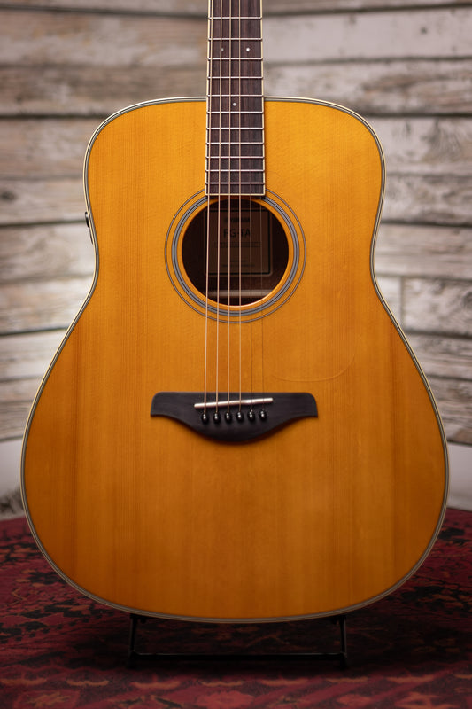 Yamaha FG-TA TransAcoustic Acoustic-Electric Dreadnought Guitar - Vintage Tint