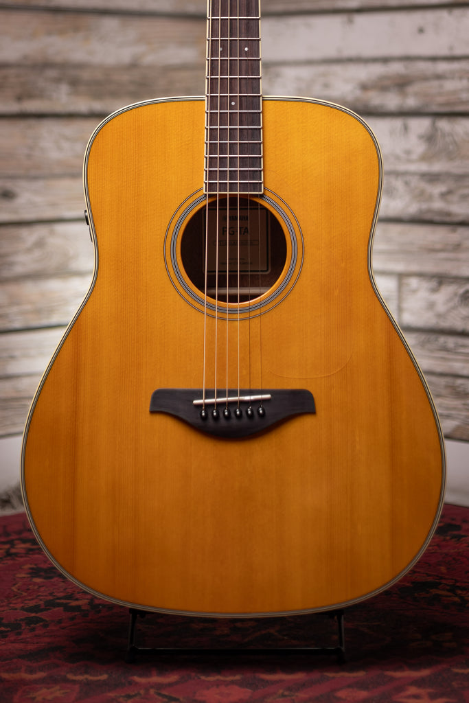 Yamaha FG-TA TransAcoustic Acoustic-Electric Dreadnought Guitar - Vintage Tint