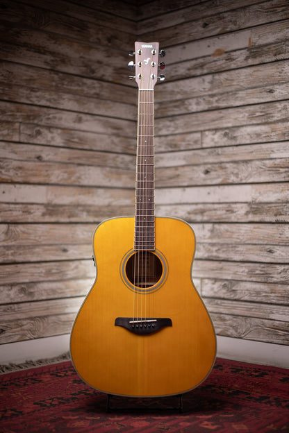 Yamaha FG-TA TransAcoustic Acoustic-Electric Dreadnought Guitar - Vintage Tint