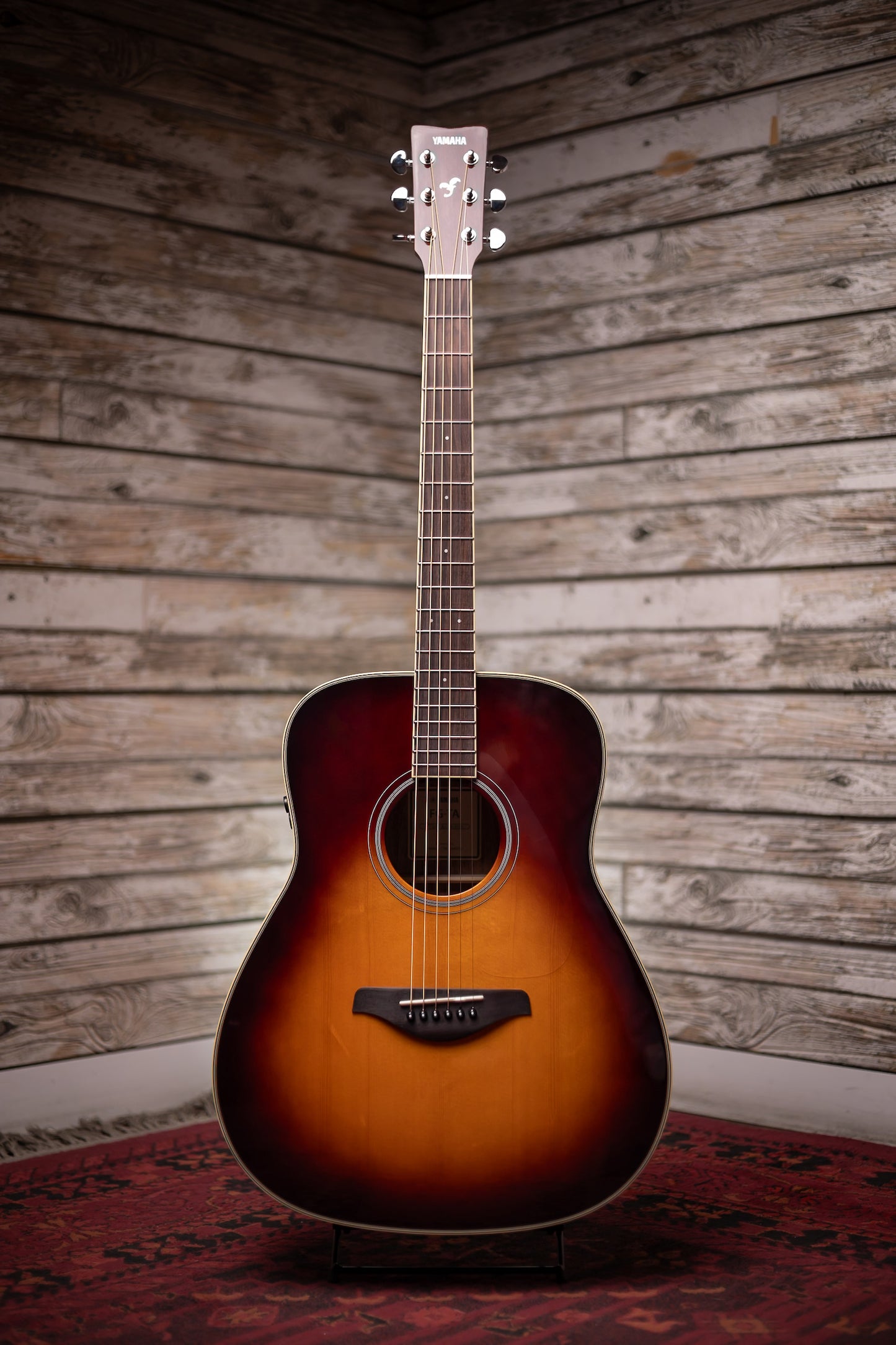 Yamaha FG-TA TransAcoustic Dreadnought Guitar - Brown Sunburst