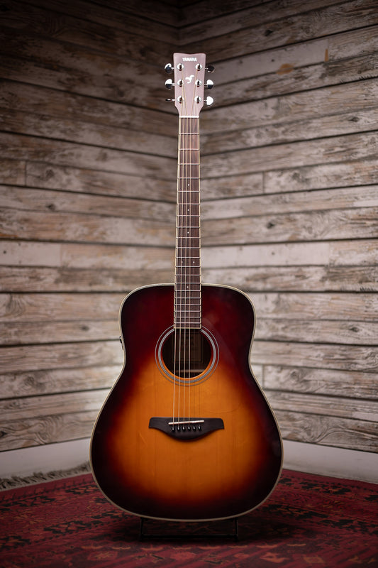 Yamaha FG-TA TransAcoustic Dreadnought Guitar - Brown Sunburst