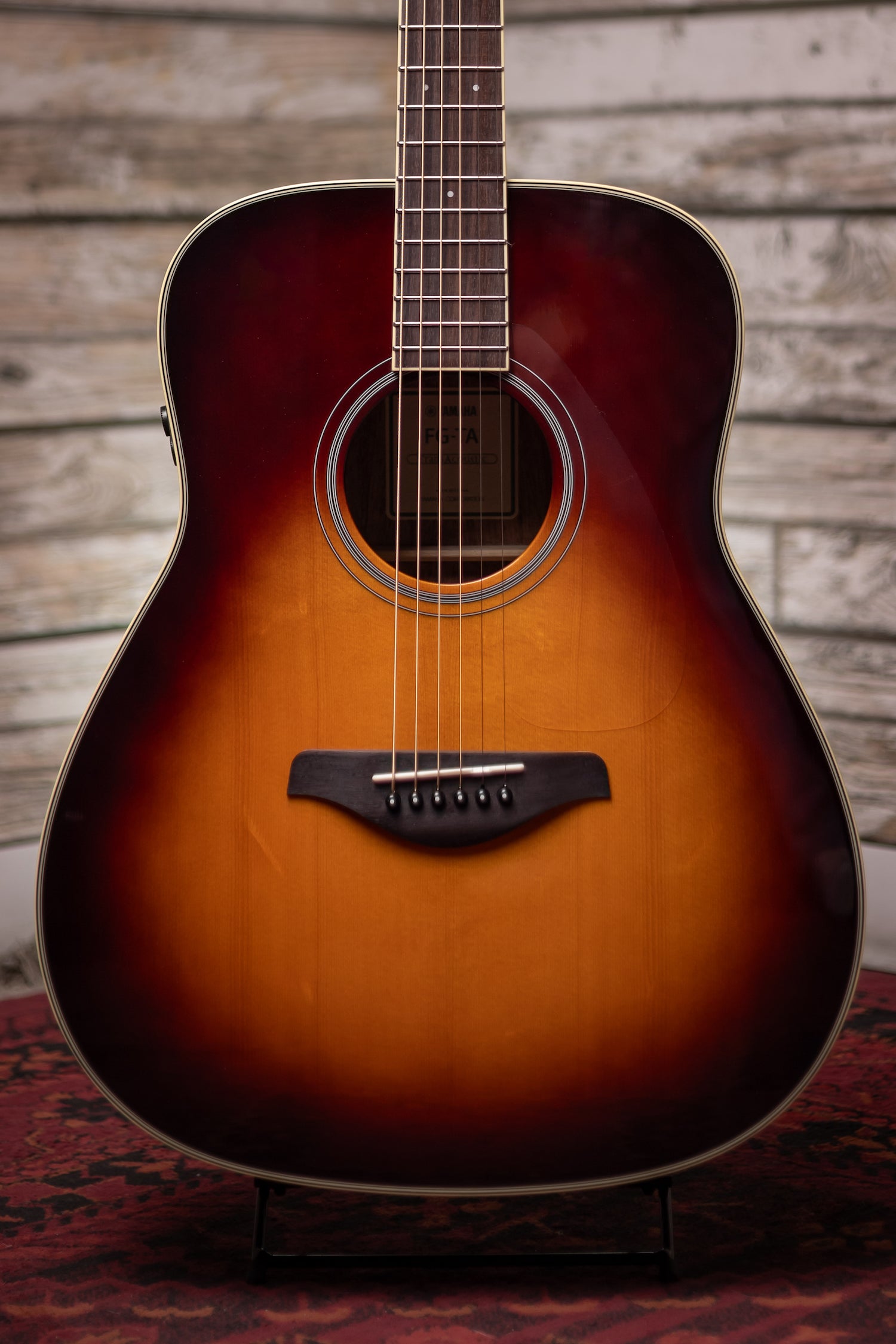 Yamaha FG-TA TransAcoustic Dreadnought Guitar - Brown Sunburst