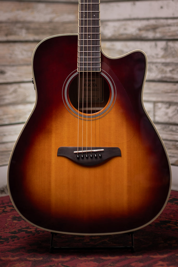 Yamaha FGC-TA TransAcoustic Dreadnought Acoustic-Electric Guitar - Brown Sunburst