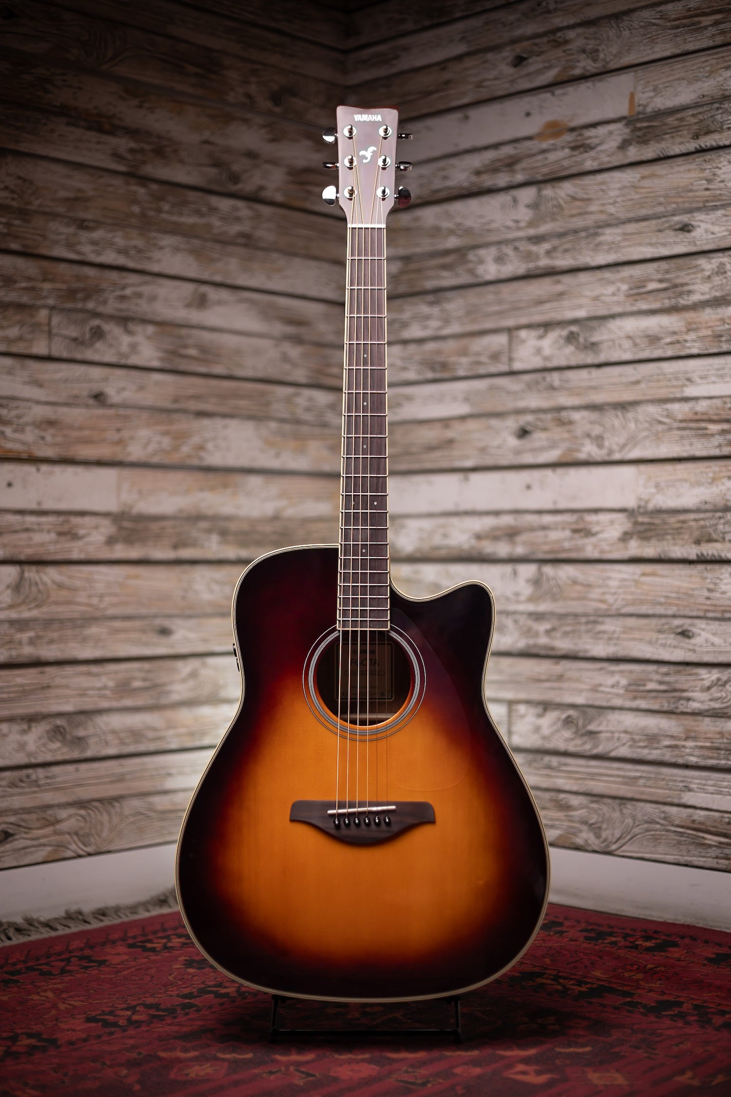 Yamaha FGC-TA TransAcoustic Dreadnought Acoustic-Electric Guitar - Brown Sunburst