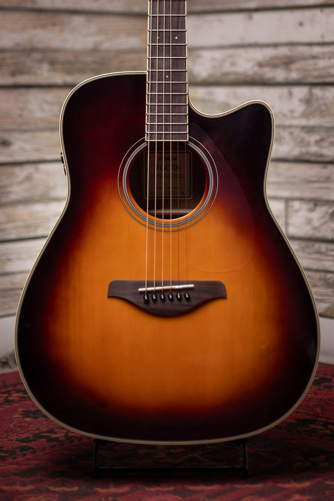 Yamaha FGC-TA TransAcoustic Dreadnought Acoustic-Electric Guitar - Brown Sunburst