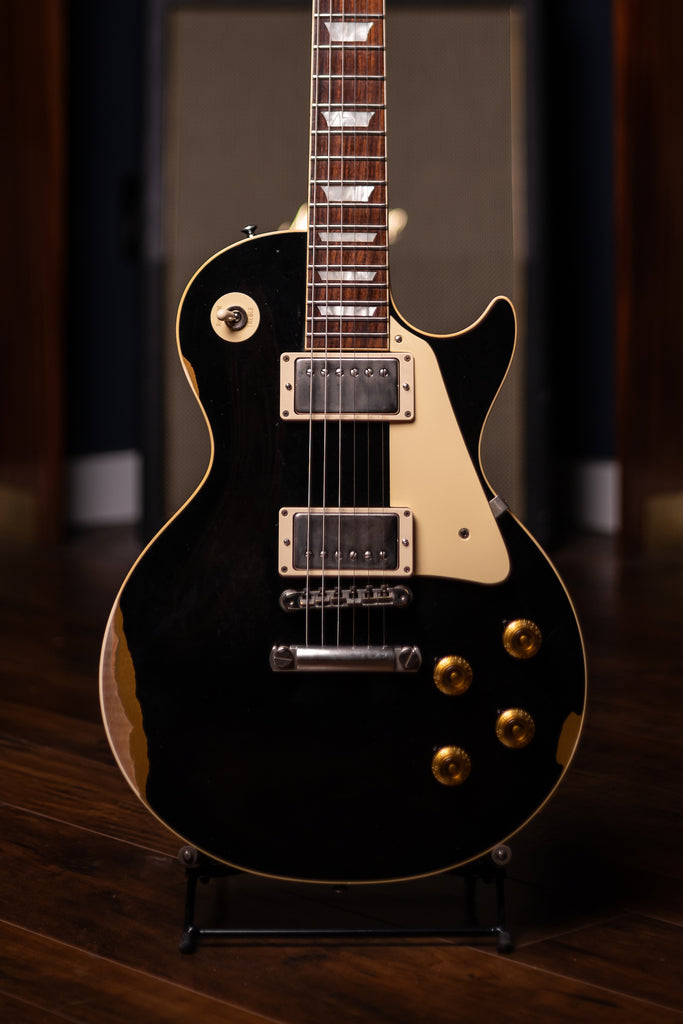 2017 Gibson Custom Shop 1957 Les Paul Standard Aged Reissue "Painted Over Series" Electric Guitar - Ebony Over Gold