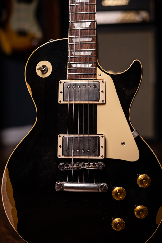 2017 Gibson Custom Shop 1957 Les Paul Standard Aged Reissue "Painted Over Series" Electric Guitar - Ebony Over Gold