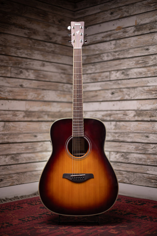 Yamaha FG-TA TransAcoustic Dreadnought Guitar - Brown Sunburst